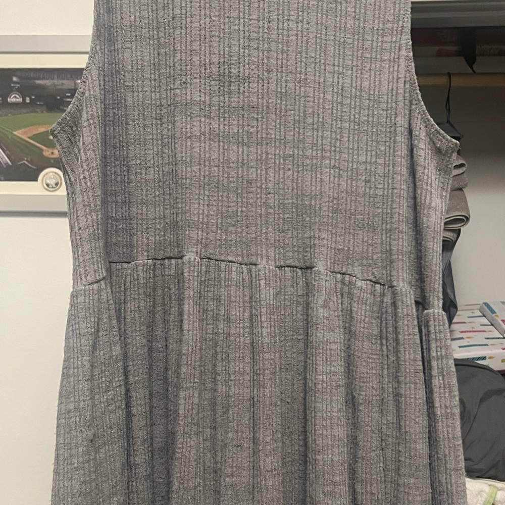 Maurices Gray Ribbed Tank Top